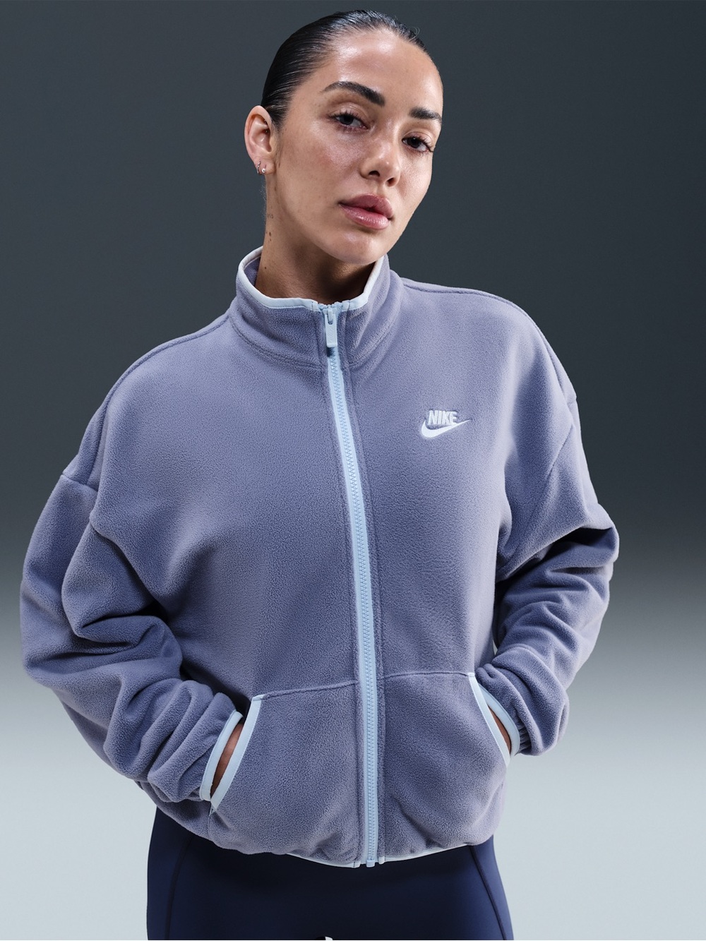 NWT Nike Sportswear Club Fleece Lilac Zip-Up Jacket